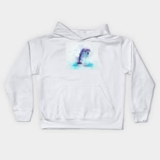 Watercolor Dolphin Kids Hoodie